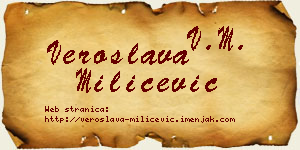 Veroslava Milićević vizit kartica